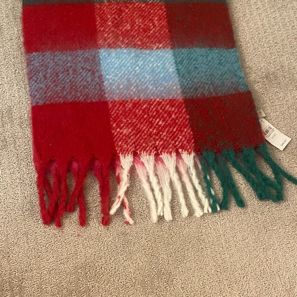 NWT Loft Colorful Plaid Scarf